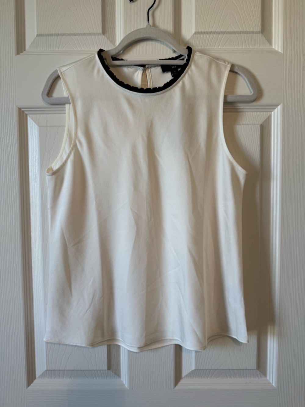 J. Crew Ruffle-neck shell in satin-crepe